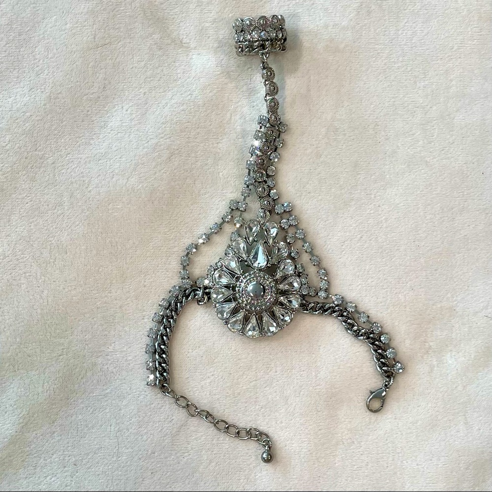 Rhinestone Bracelet & Ring